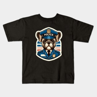 French Bulldog Police Kids T-Shirt